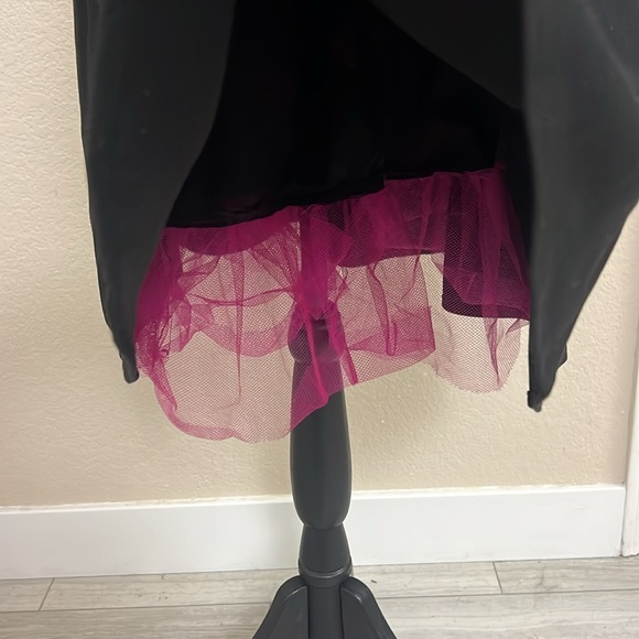 Black halter vintage style dress with pink net bottom size 7 - Picture 6 of 6